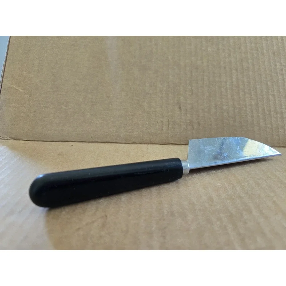 Stainless Steel Cheese Spreader Knife Black Handle Butter Appetizer Knife